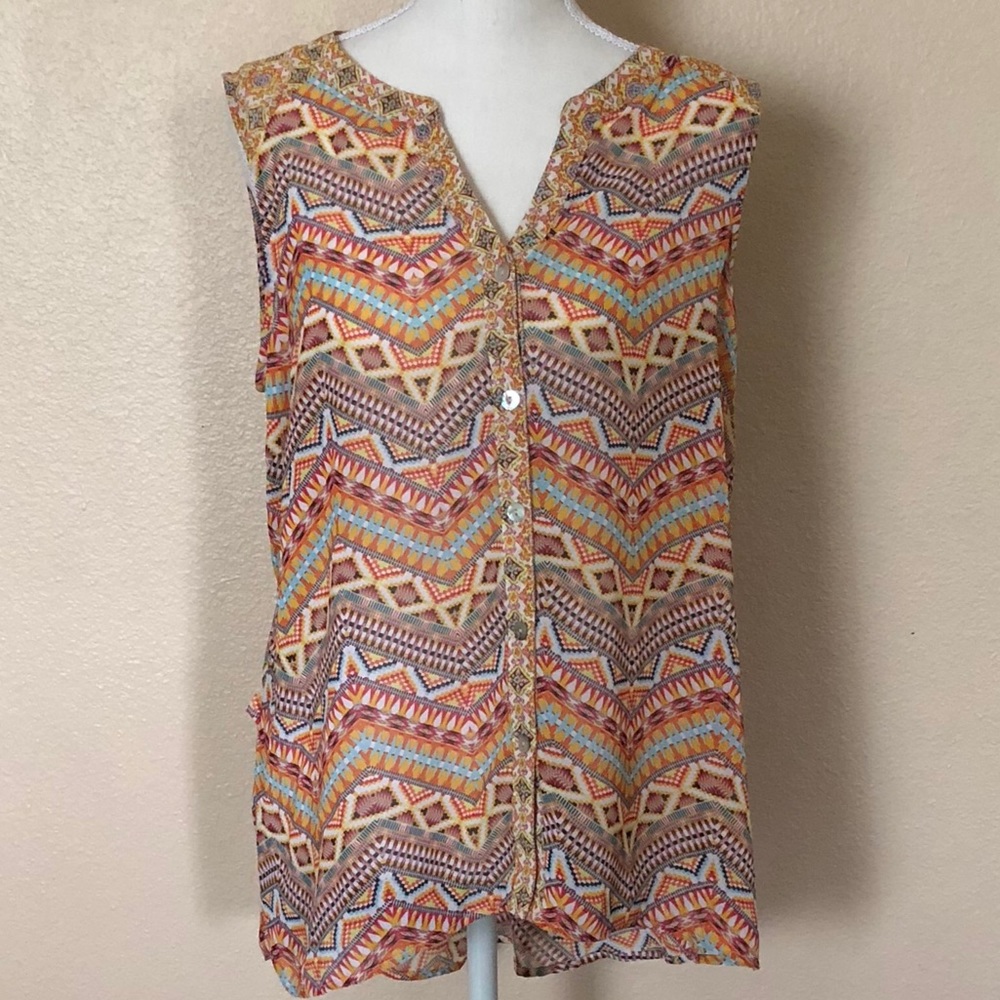 Anthropologie Fig & Flower sleeveless top large